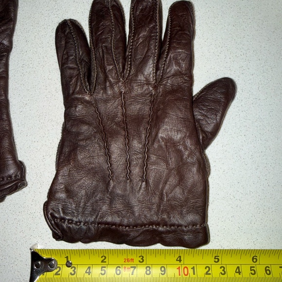 Genuine Leather Brown Portolano Gloves Cashmere Lined Mens/Womens Very Warm - Picture 8 of 8